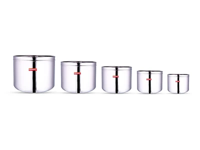 Image of 5 Apple Boxes - Stainless Steel Storage Container - 5