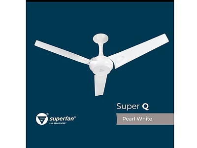 Image of Super fan Q Series Pearl White with remote - 1