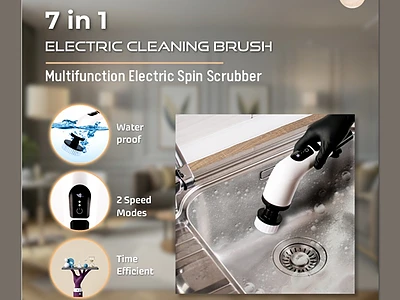 7 in1 Electric Cleaning Brush  Power Meets Precision
