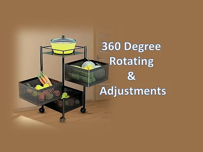 Image of Multi-Purpose Rotating Kitchen Trolley - 3