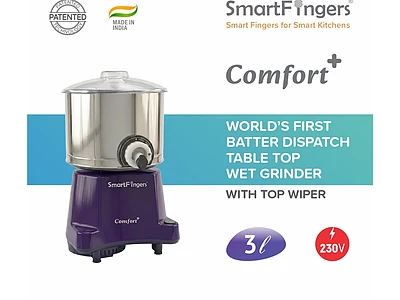 Image of SmartFingers Comfort and 3L Table Top Wet Grinder - 4