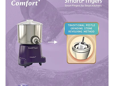 Image of SmartFingers Comfort and 3L Table Top Wet Grinder - 8
