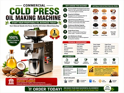 Image of Commercial Cold Press Oil Making Machine - 2