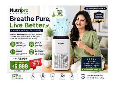 Nutripro Air Purifier for Home, Office